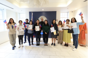 In honor of Philippine Flag Day, our kababayan joyfully wave their flags—standing tall with pride–as they reacquire their Filipino citizenship at the Philippine Embassy in Washington, D.C.